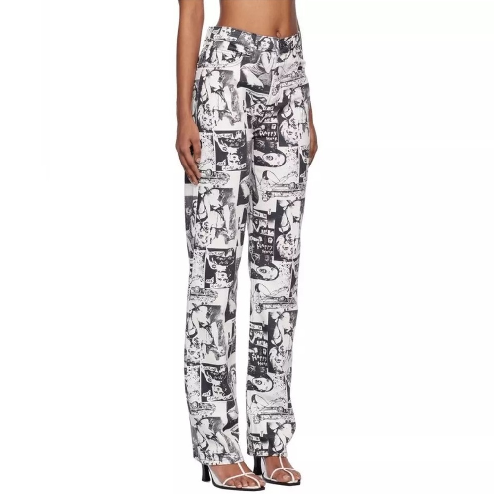 Reformation Newsprint Comic Book
High Rise Straight Leg Jeans 23 NEW - Picture 4 of 15